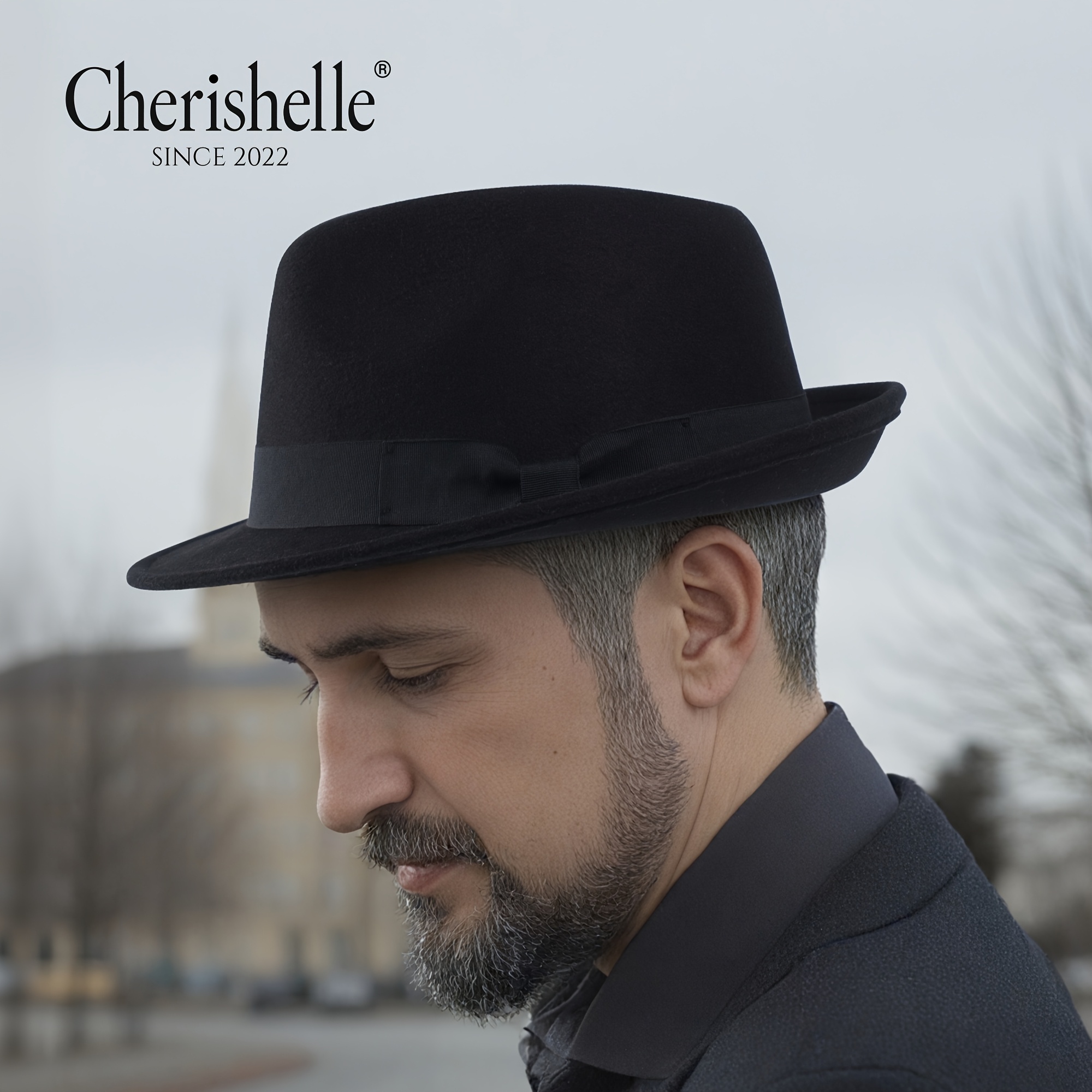 

CHERISHELLE Double Layer Packaging Chapeau à Bords Courts pour Hommes Chapeau en Feutre pour Femmes Style Rétro Très Adapté aux Fêtes et Banquets