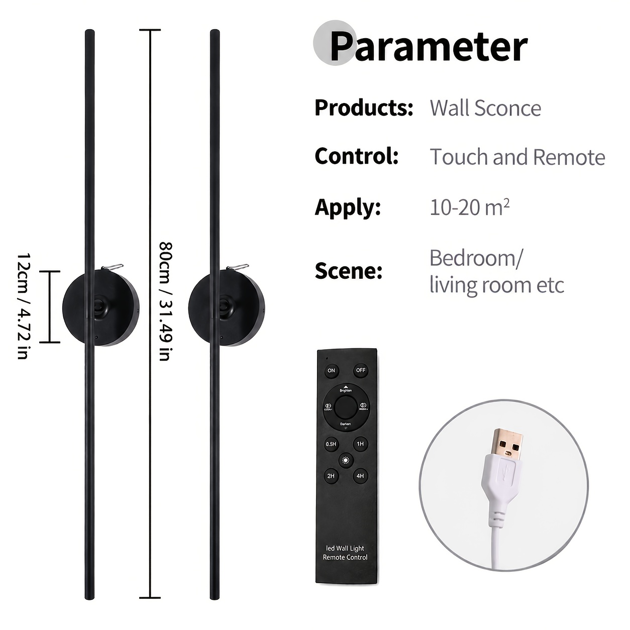 360° Rotating Wireless Wall Light with Rechargeable Battery