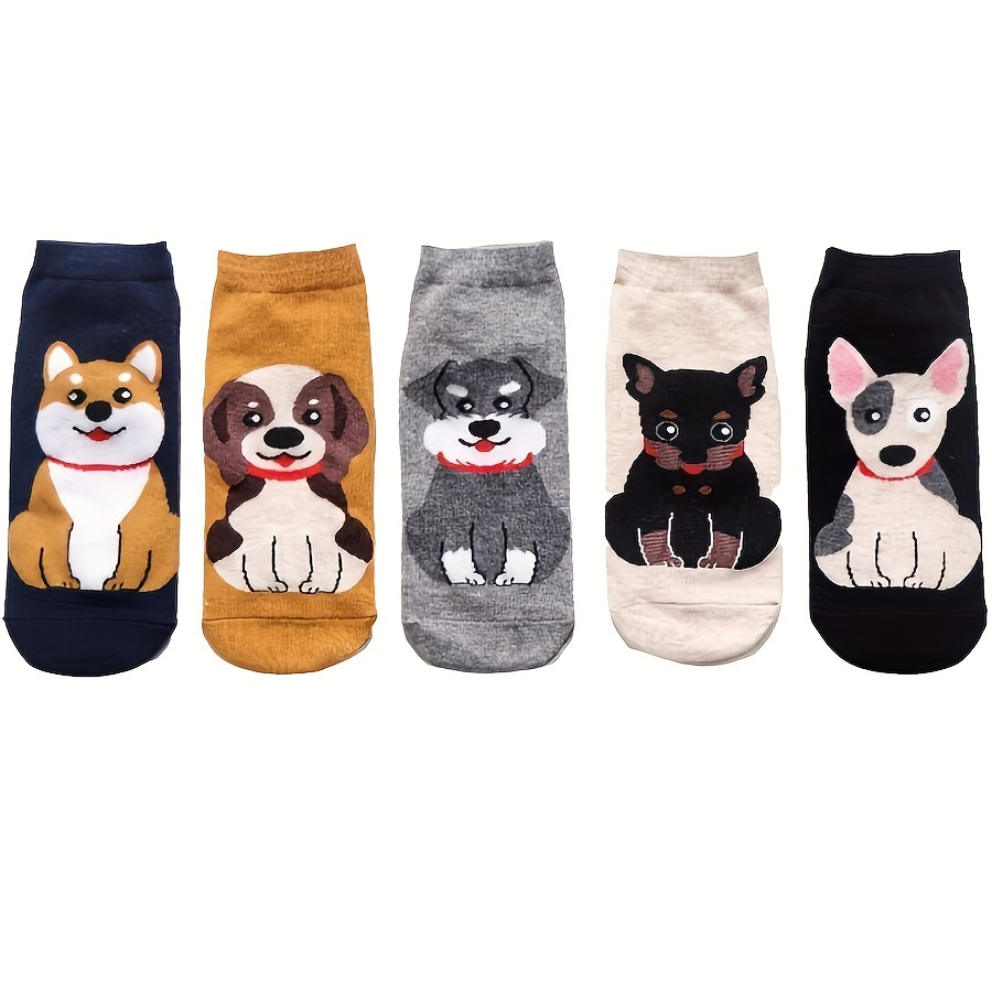 E-shop 5 Paar Süße Tier-Socken für Damen und Teenager – Weich, Gemütlich, , für Herbst & Winter – Geschenkidee, Alltags-Casual-Look