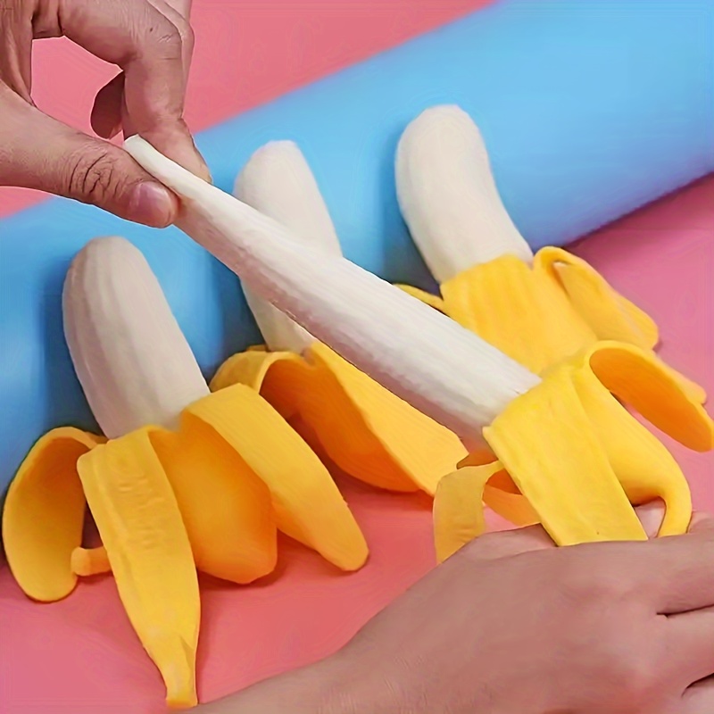 

1pc Cute Fruit Squeeze Pressure Toy, Banana Shaped Elastic Slow Rebound Squeeze Toy