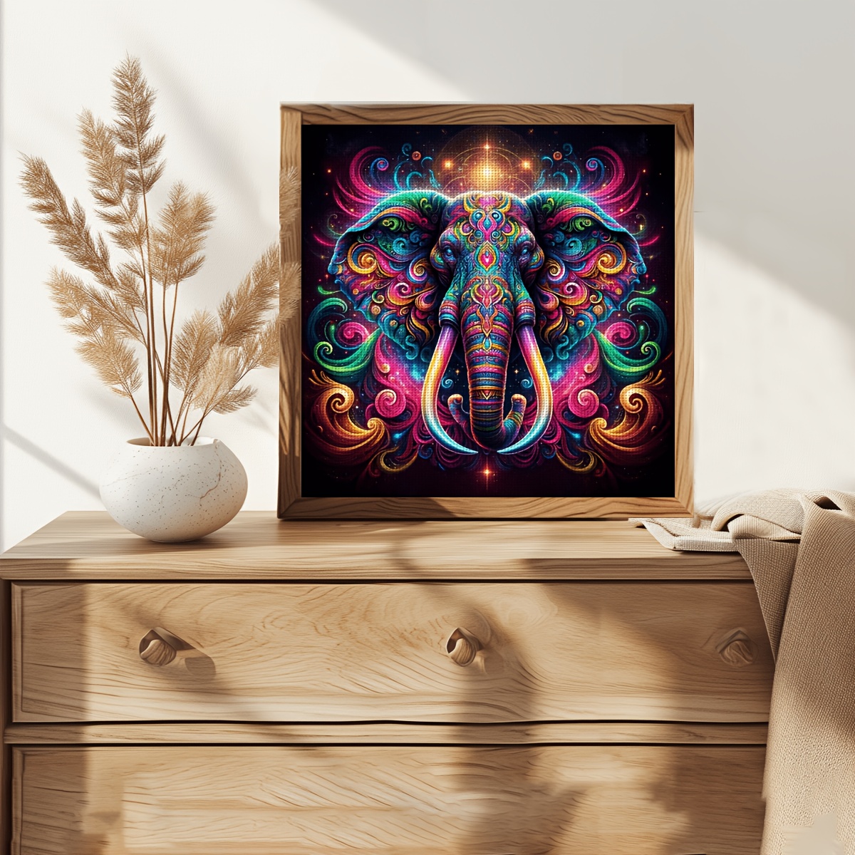 11CT/14CT Stamped Cross Stitch Kit, Elephant Design