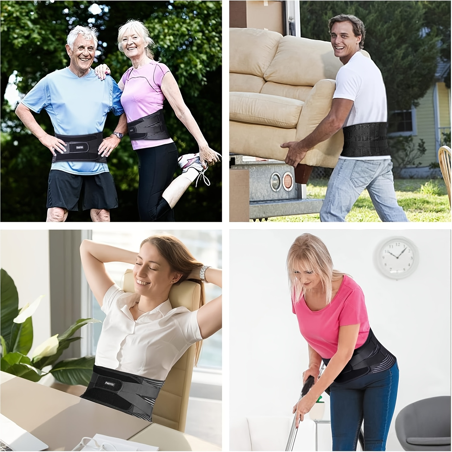 3d adjustable lumbar support back brace with straps and posture heavy duty belt for lower back with back support straps stabilization grade for men and women daily use gym ideal for and outdoor holiday gifts Product details 3