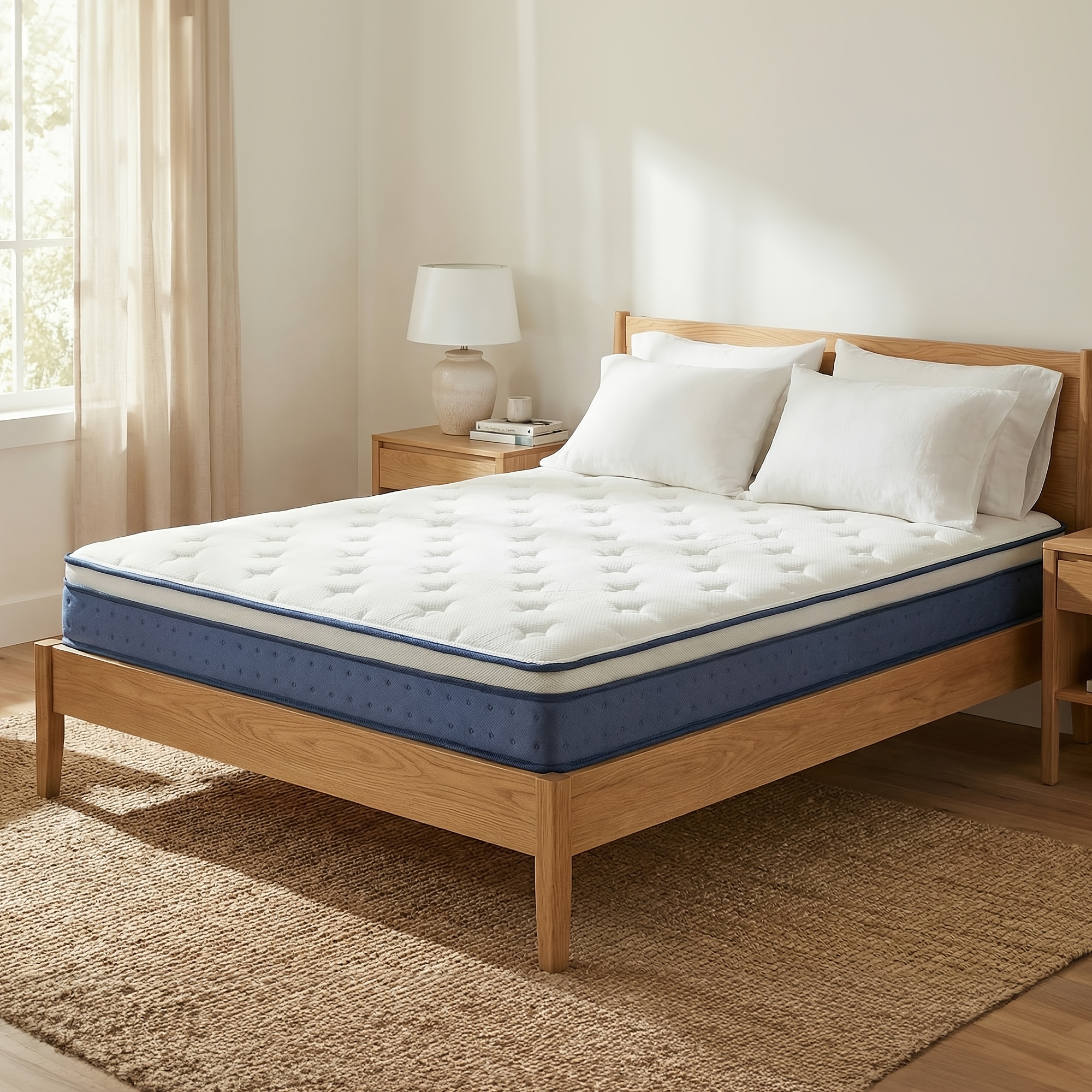 7 Zone Mattress With Gel Foam 200 X 160 X 20cm Blue