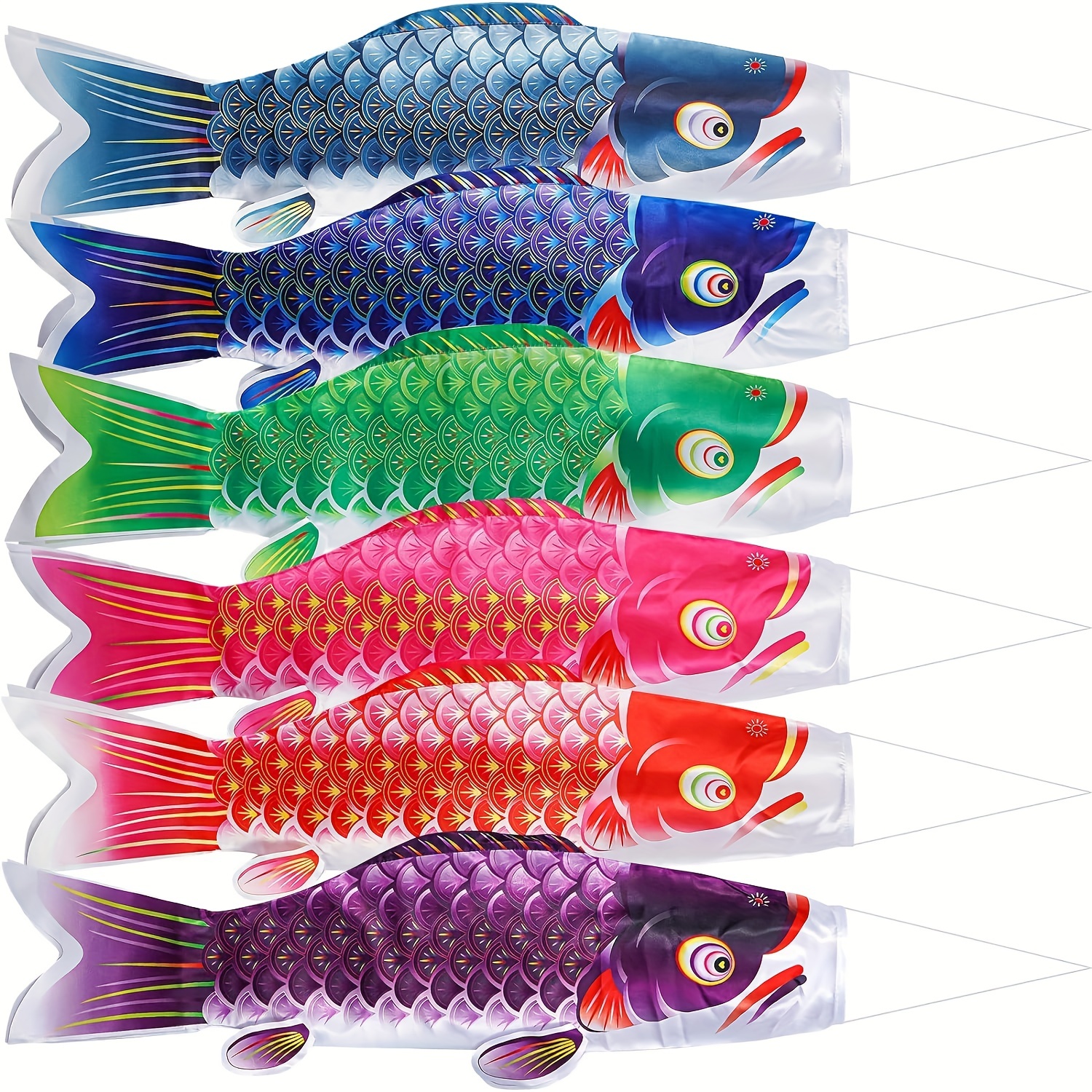 

Japanese Koi Fish Windsock - Vibrant Carp Streamer For Outdoor Decor, Perfect For Sushi Bars & Izakayas