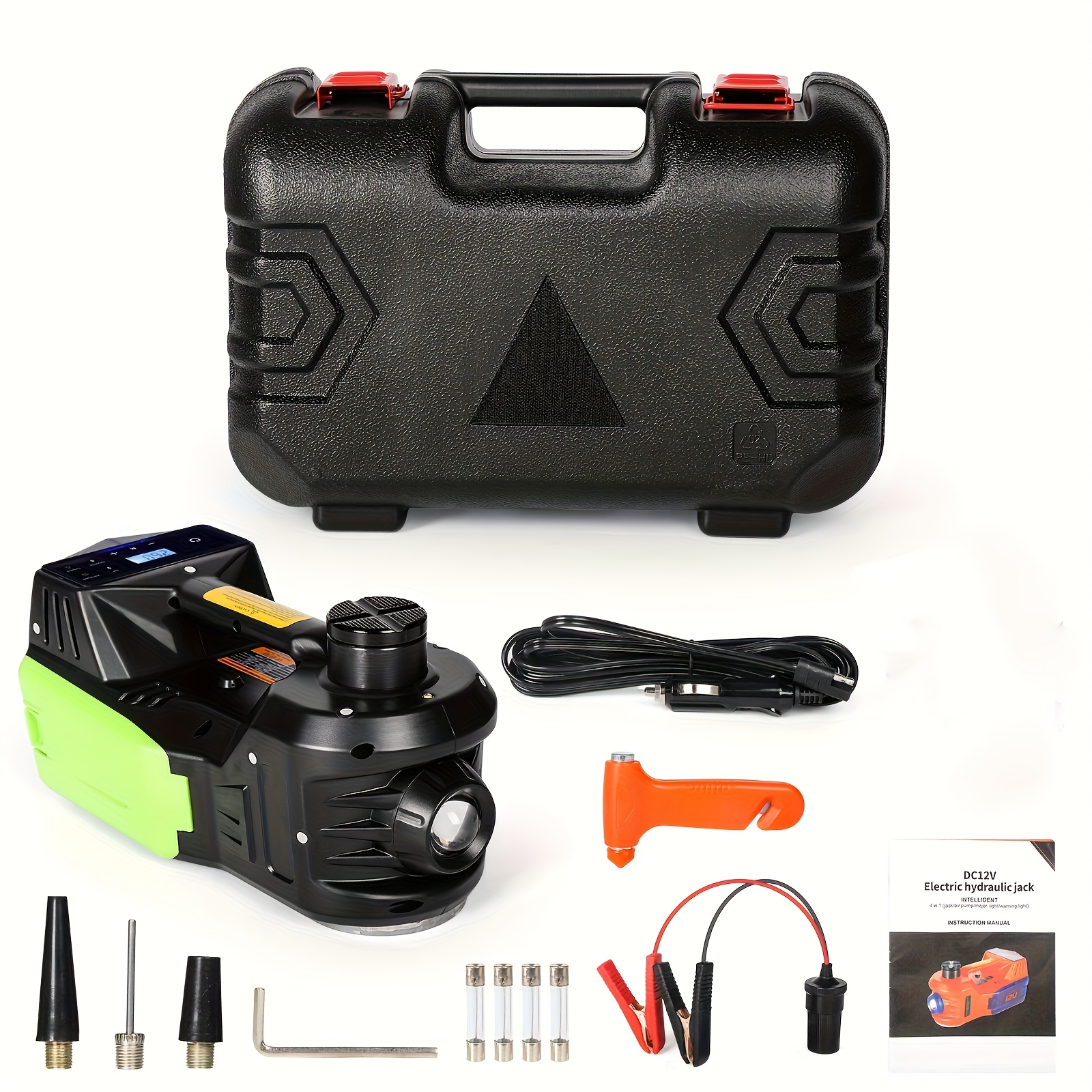 4in 1 Jack Kit 12v 5t Electric Jack Stand, Lift Floor Jack, Hydraulic Jack For Sedans Suv Lift Floor Hydraulic Jack