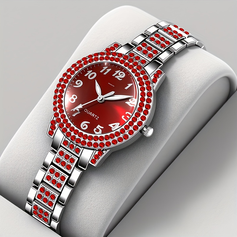 Luxurious Digital Round Quartz Watch With A Stylish Alloy Strap And Case, Precise, Durable, And An Elegant Gift, Suitable For Valentine's Day, Ramadan, Birthdays, Easter, Eid , And New Year's Gifts