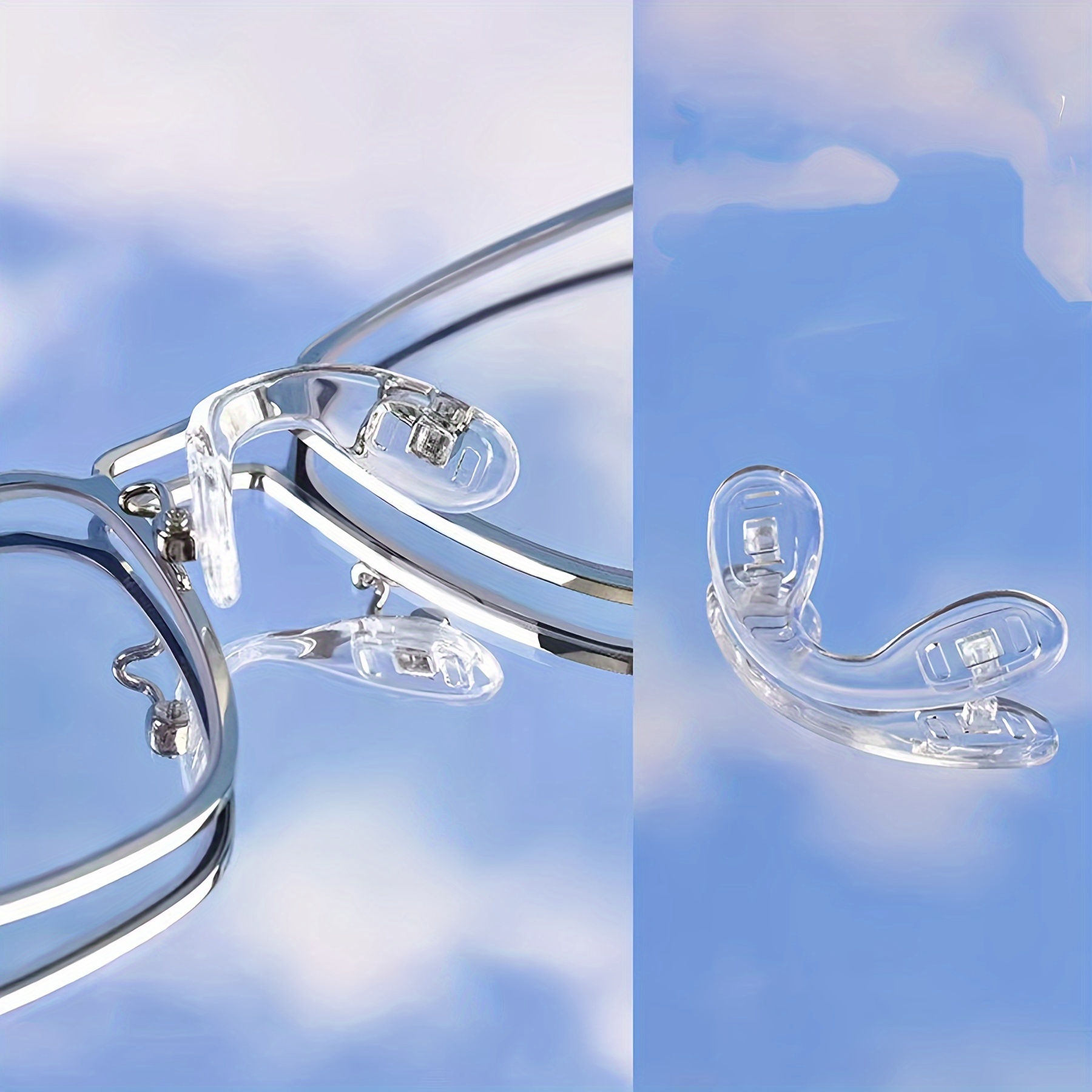  u shaped nose pad for adult eyeglasses soft comfortable non slip and pressure reducing silicone material details 2