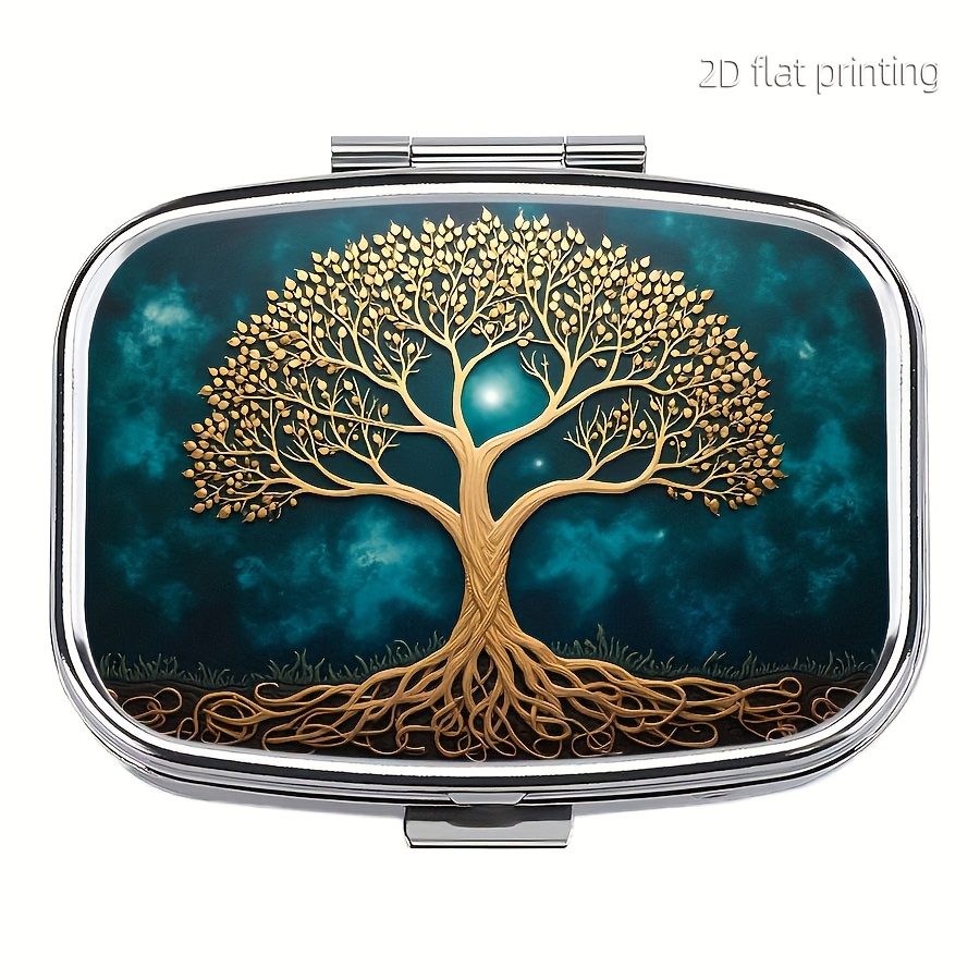 A Medicine Box With 2 Compartments - Portable And Compact, Suitable For Storing Medications, Vitamins, And Jewelry - Perfect For Travel Or As A Unique Gift