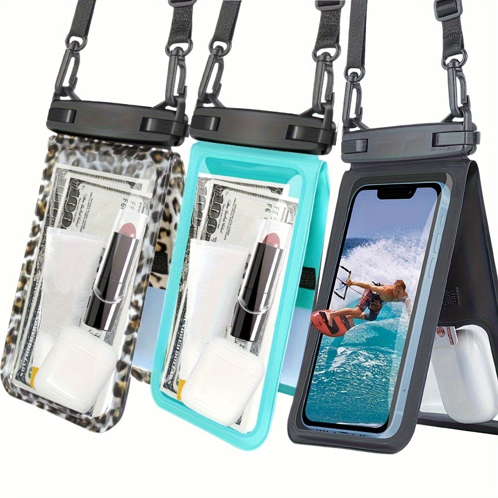 

Double Space Waterproof Phone Pouch - Waterproof Phone Lanyard Case With Cell Phone Up To 7", Dry Bag For Vacation