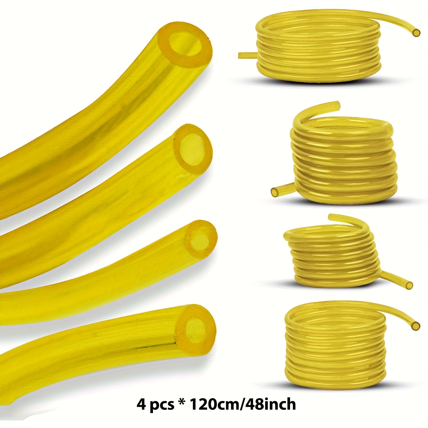 Image of 4 Sizes Gasoline Fuel Gas Line Pipe Hose Tubing For String Trimmer Chainsaw Blower Lawn Mower And Other Power Tools For 2-cycle Small Engines , , And More