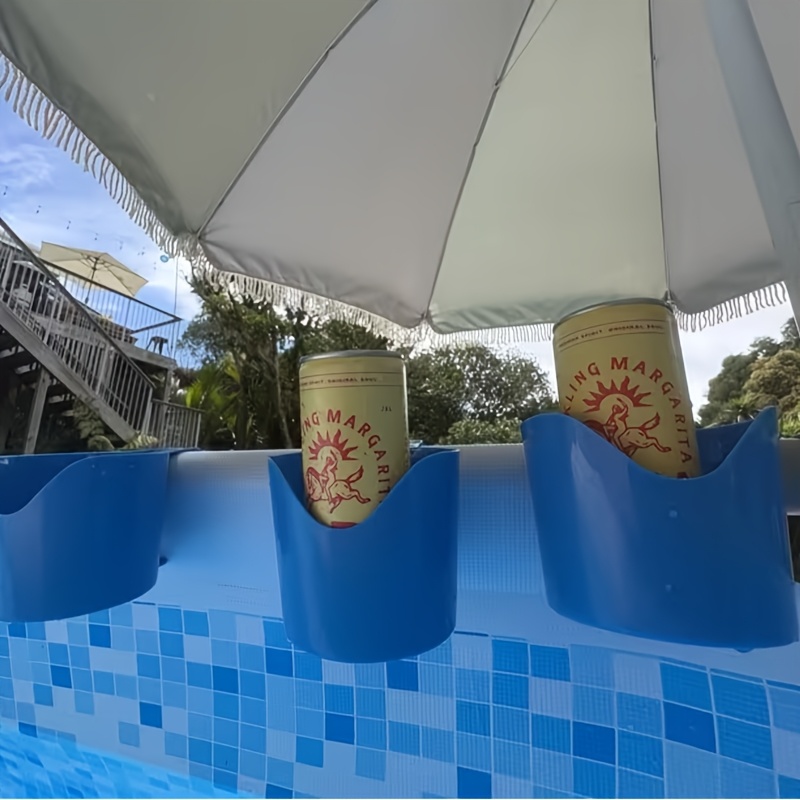2pcs Multifunctional Pool Storage Cup Holder, Floating Drink And Beer Cup Holder + Hand Soap Holder, Gardening Accessory Shelf, Storage Rack For Pool Management
