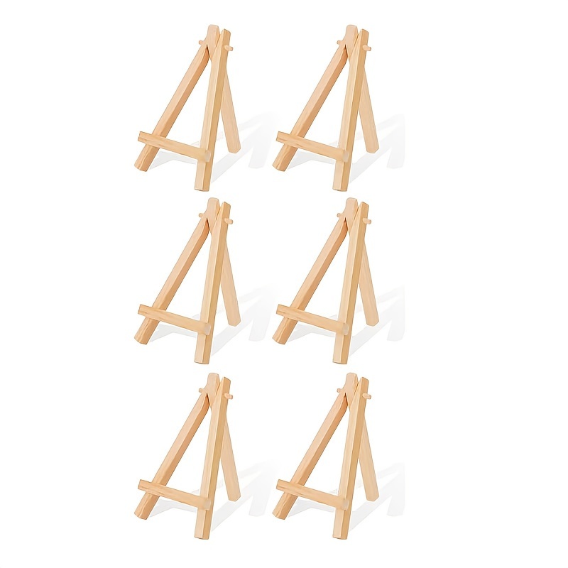 

6pcs 7 Inch Tall Wood Easels For Display, Display Easel Tabletop, Painting Easel Stand For Artist Students