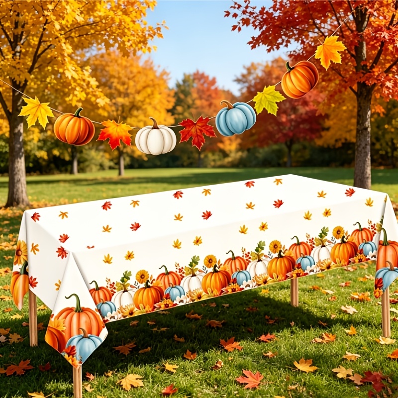 Thanksgiving Tablecloths 2pcs Pumpkin Party 54x108