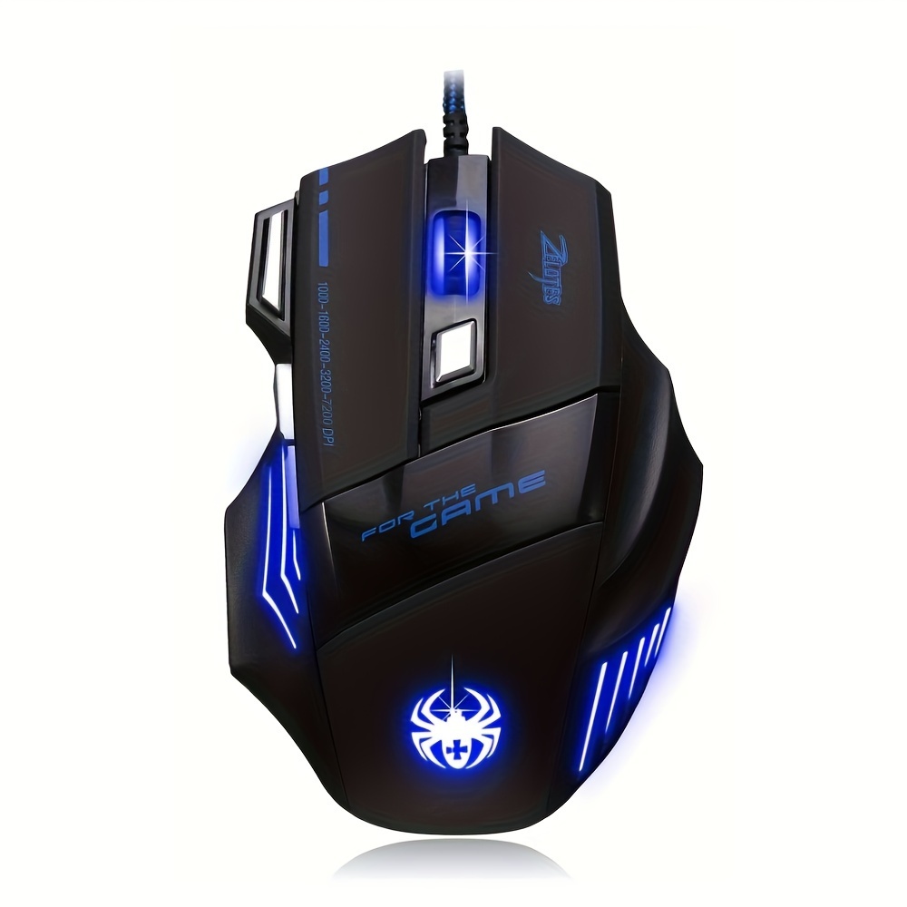 The Zelotes Wired Gaming Mouse Features An , Rgb Led Lighting, And 7 Buttons, Making It Compatible For Using Pro, Pcs, Laptops, And Desktops