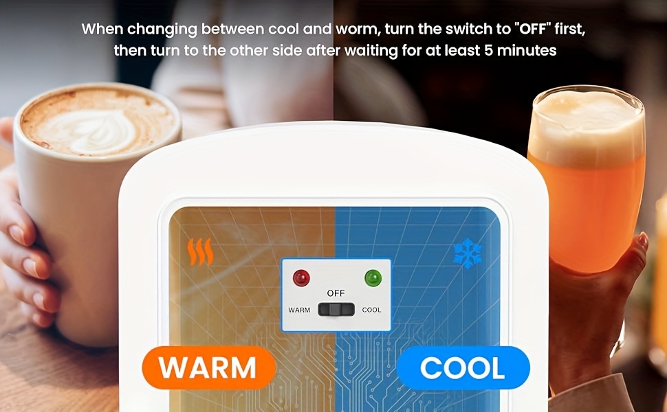 9 Can Mini Observation, Portable Cooler & Warmer, Compact Fridge For Skincare, Beverage, 1.59gal With Window, 1.59gal Compact Mini Fridge: Cooling & Heating Function For Versatile Use And With Cooling And Heating Capabilities - Ideal For Any Space