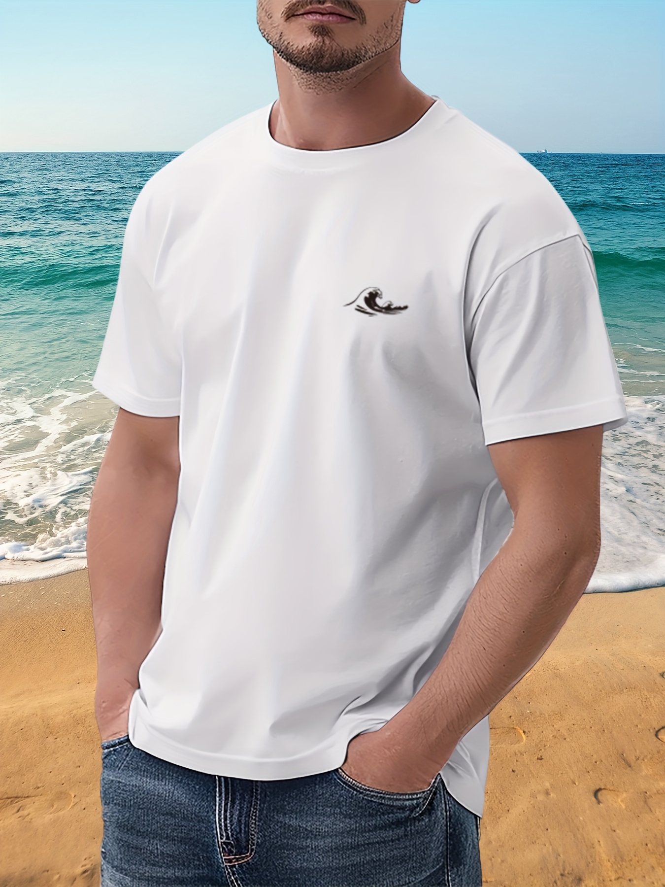 Wave 180G Men's Short-Sleeve Printed T-Shirt