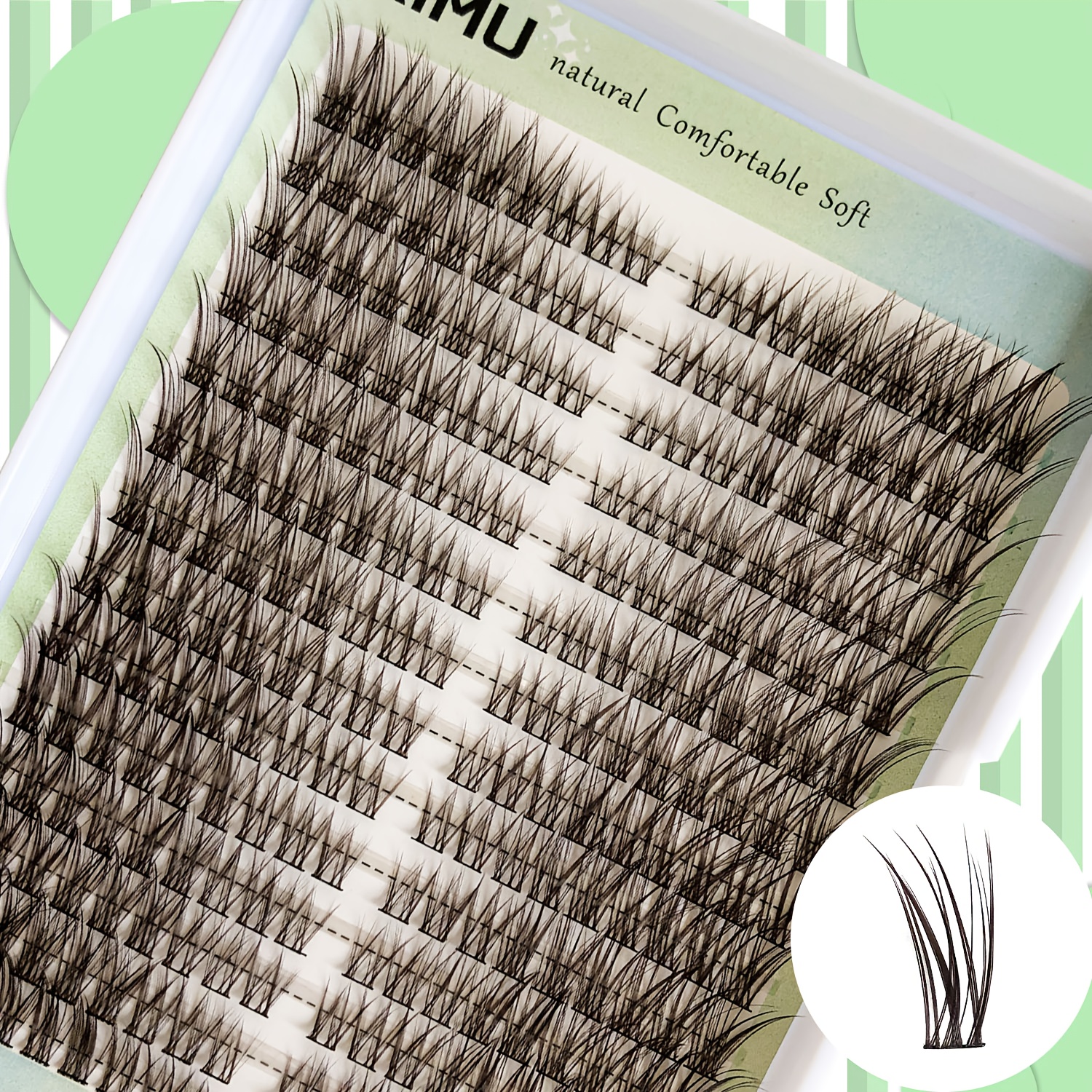 252pcs 14-row Brown Eyelash Extensions, Natural Lengthening Style, Long And Natural, Soft Eyelashes