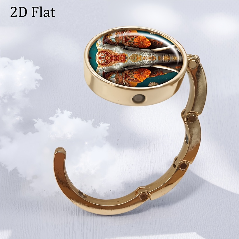 Cute Elephant-Shaped Foldable Purse Hanger Hook