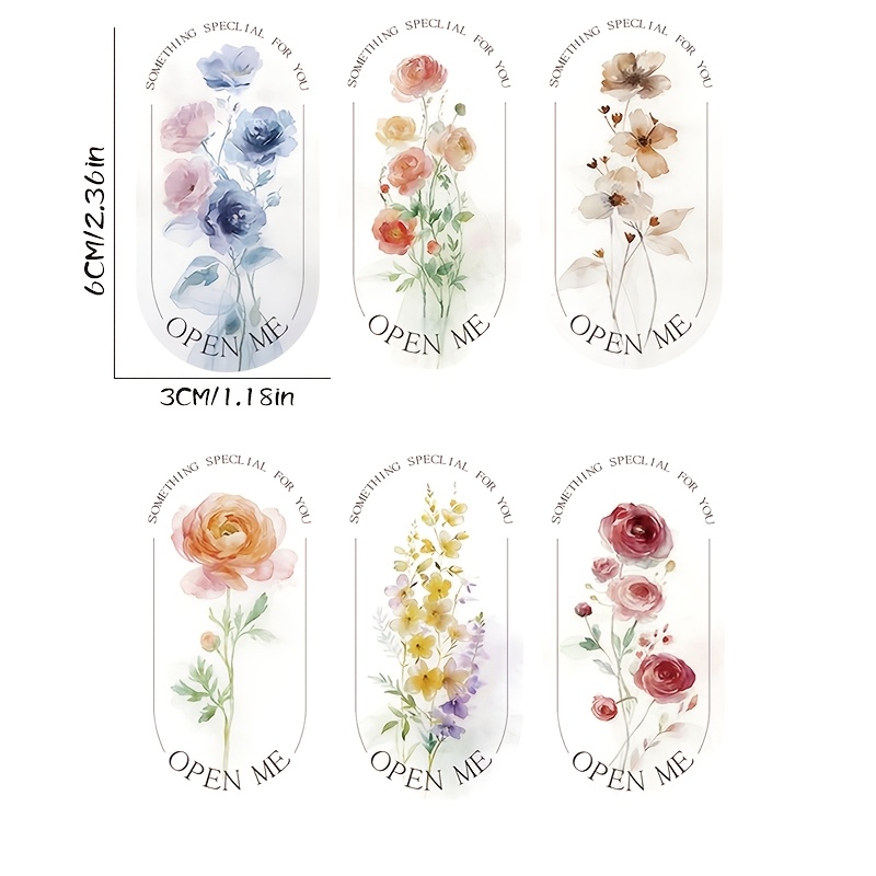 Image of 60/120pcs Floral Pattern Thank You For Your Order Stickers Packaging Sealing Labels Small Business Gift Decoration Stickers