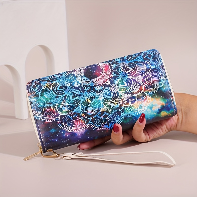 TEMU Long Wallet Wallet 2024 Printed Women' Fashion Zipper Large Handbag - Wallet