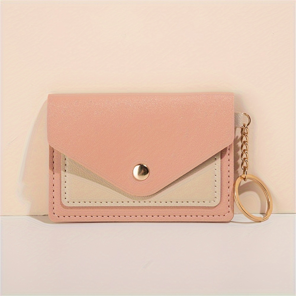 TEMU Women's Custom Text Mini Clutch - Ultra-thin Pouch, With Snap Closure, Stitching Detail, Wallet, With, Pocket - Ideal Daily Accessory 15 And Up