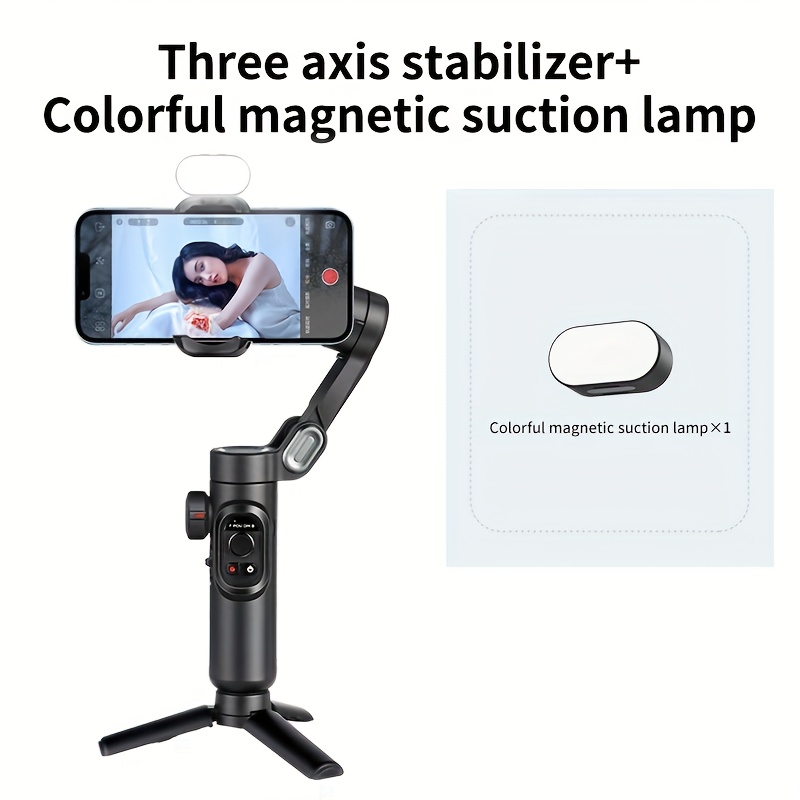 Image of Aochuan Smart Xe Detachable Tripod Gimbal Stabilizer Set With Ai Face Tracking And Magnetic Rgb Fill Light, Designed For Content Creators, , Live Streamers, Content Creators, / Phones, And More