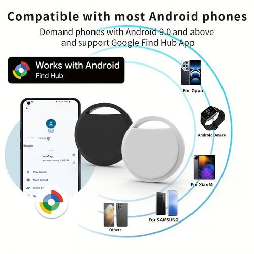 neuer air gegenstandfinder locator, funktioniert mit google find hub gerät pp (nur für -systeme!!!), präzise -verlust tag, für schlüssel, koffer, rucksäcke, geldbörsen, urlaubsgeschenk