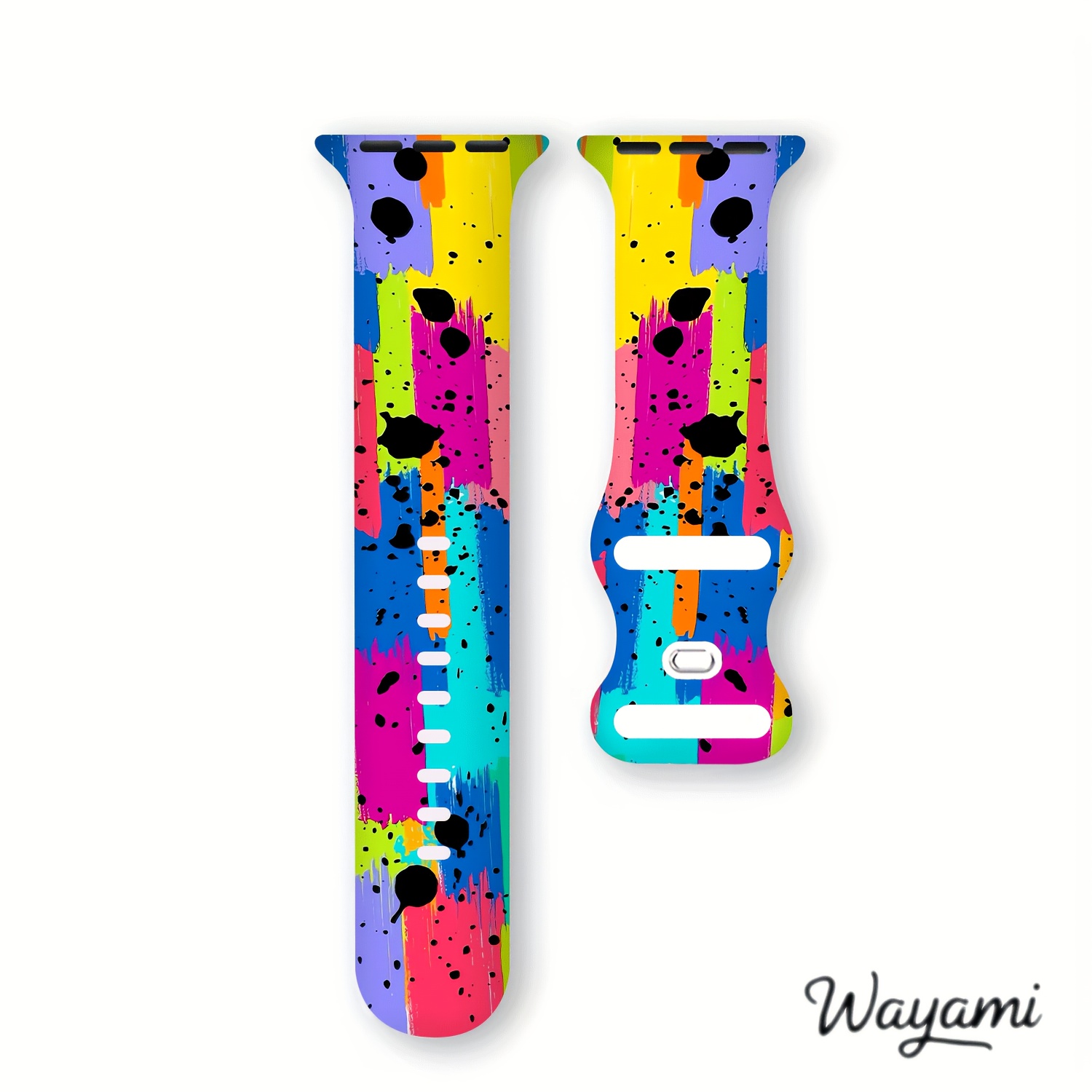 TEMU Designed For For Iwatch | For Smart Watch Strap | Fits /2/3/4/5/6/7/8/9/10/11/ultra/se And 38/40/41/42/44/45/49mm Sizes | Vibrant Painted