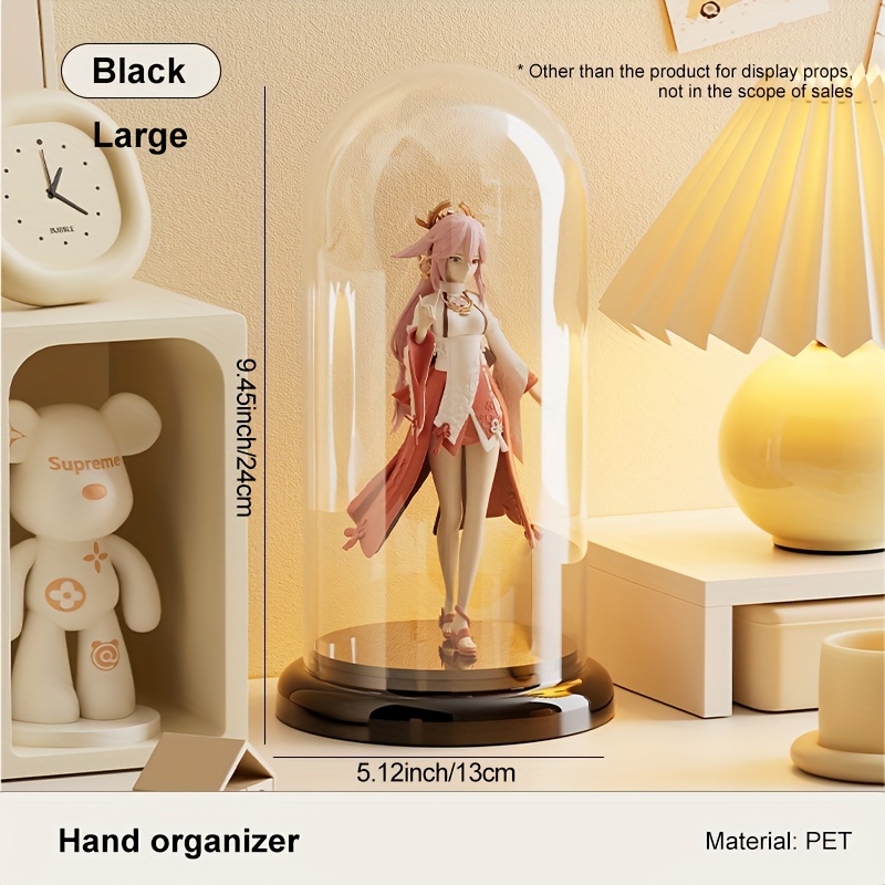 Uforu 1pc Blind Box Figure Display Case, Pet Transparent Single Compartment Display Cabinet, Mini Figurine Ornament Collectible Storage Box, Desktop Model Organizer For Home Decoration