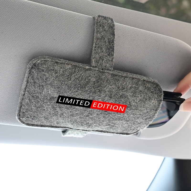 TEMU Car Felt Glasses Bag, Edition Glasses And Fashion Glasses Car Storage, Multiple Styles, Multifunctional And , Car Interior Sun Visor Accessory,