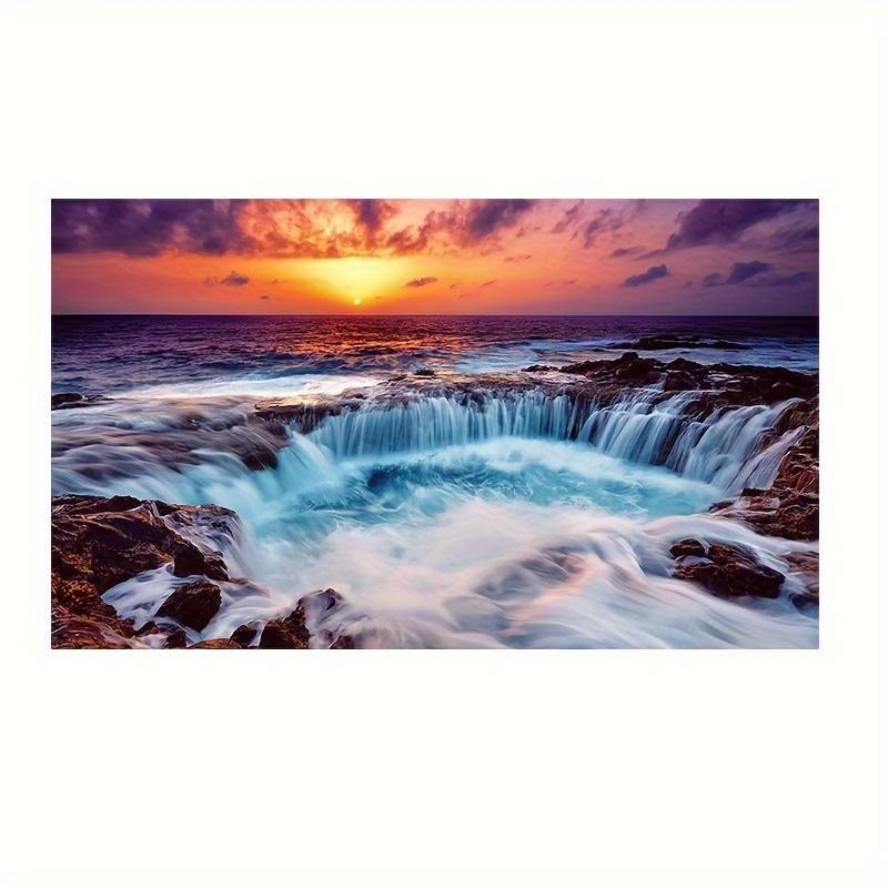 

1pc 5d Diamond Painting Kit, Sunrise Beach Scenery, Full Diamonds, Square Diamonds, Diy Acrylic () Artwork, 23.62x17.72 Inches, , Crafts & Sewing Supplies, Mosaic Art Tools & Accessories