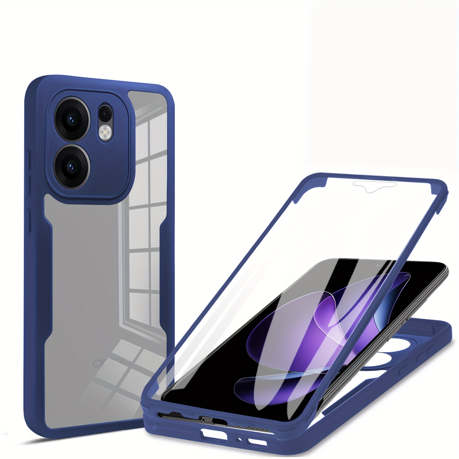 TEMU Phone Case - Suitable For Oppo Reno13 5g Case, 360 Degree Full-body Case, With Built-in Screen Protector