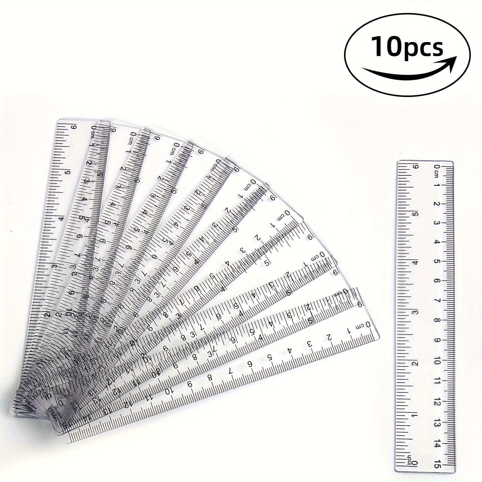 

6- Set Of 10, Clear Plastic