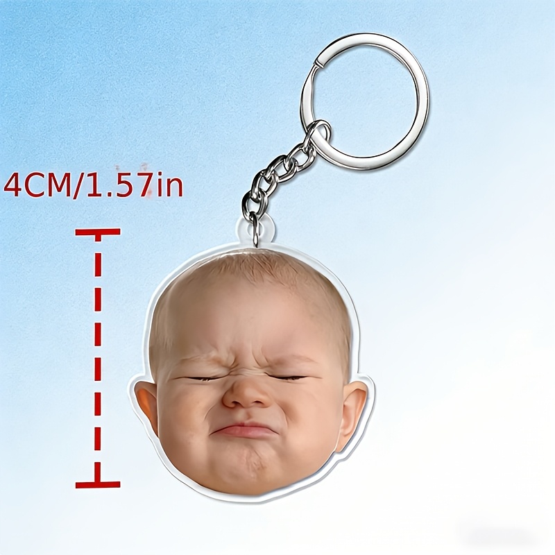 1pc Cute Customized Photo Portrait Fashion Cute Fun Texture Personality Acrylic Keychain Bag Pendant Phone Case Pendant Small Gift