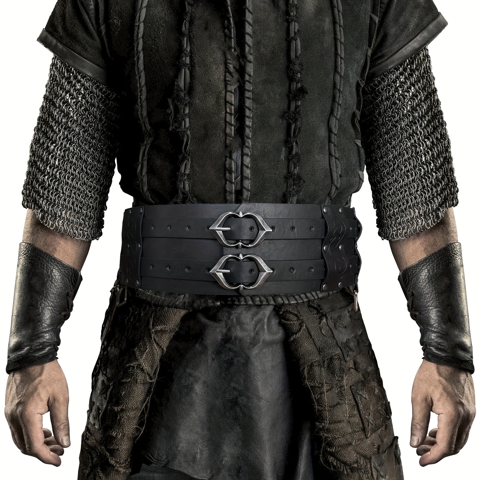 Image of Meppsa Viking Wide Belt Suitable For Larp, Medieval Knight Corset Belt With Armor Belt For Renaissance , Historical Costume, Belt For Role-play & Themed Events