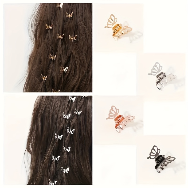 

10pcs - Elegant Alloy Butterfly Hair Clip - Party Hairstyle Decoration - Cute Side Splits And Bangs - Beautiful Girl Hair Accessories - Perfect For Independence Day Celebrations