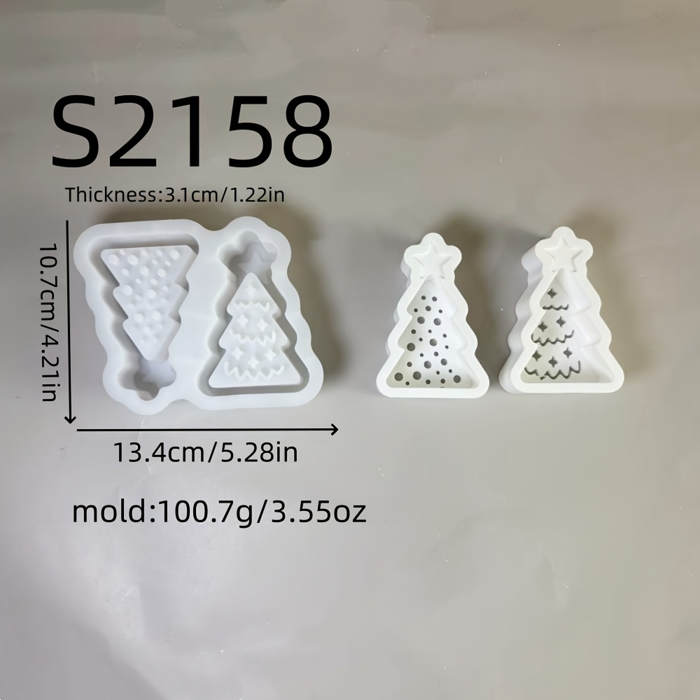Resin Silicone Mold For Hollow Christmas Tree 3d Ornament, Candle Silicone Mold, Plaster Ornament Silicone Mold, Silicone Mold For Home Decoration, Epoxy Resin Mold 100 S2158