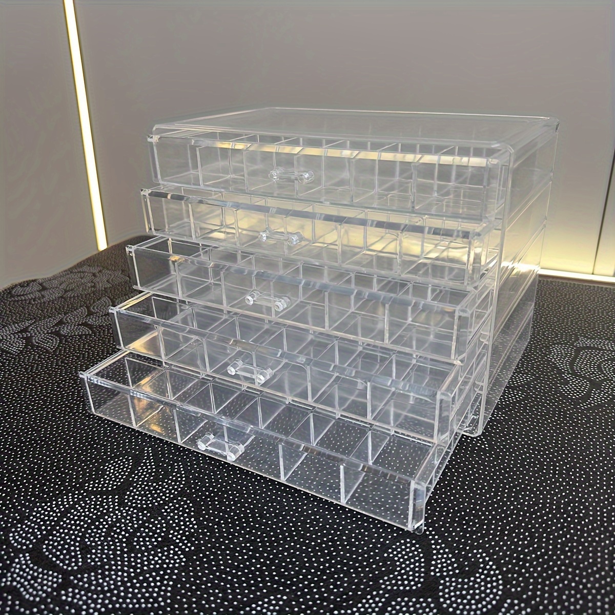 

1pc 5-layer 120-grid Large-capacity Jewelry Storage Box, Suitable For Storing Small Jewelry Like Rings, Earrings, Studs