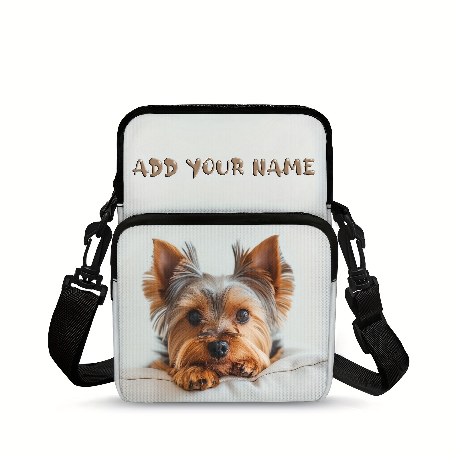 

Customizable Yorkie Dog Crossbody Bag, 1pc, , Polyester, , , , , , , For Pet