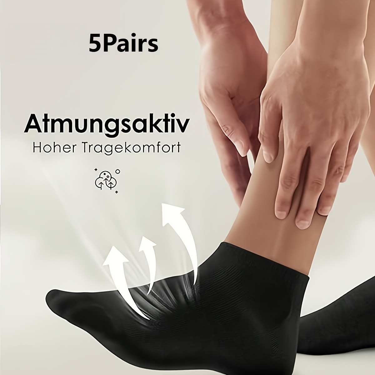 Image of 5 Pairs Breathable Low-top Summer Unisex Socks - Essential For Light Travel, Moisture-absorbing And Sweat-wicking Seamless Design Of Solid-color Casual Sports Socks, Smooth And Textured Fabric