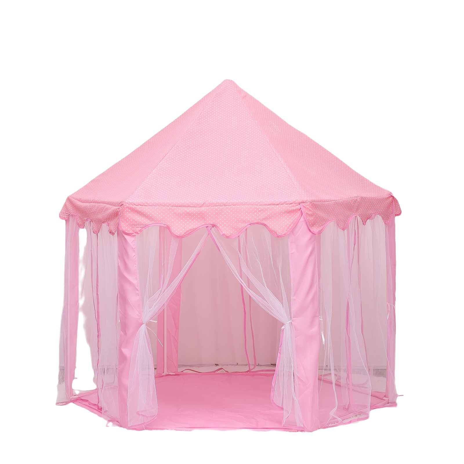 TEMU 1pc Princess Tent Girl Children's Game Tent Hexagonal Toy Children's Indoor Game (pink)