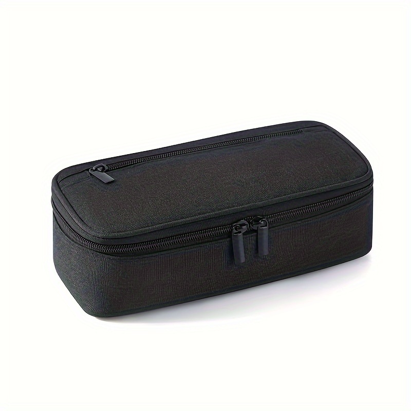 TEMU Grand étui à crayons de grande capacité avec compartiments à fermeture éclair et poignée, trousse à crayons pliable, boîte à crayons esthétique
