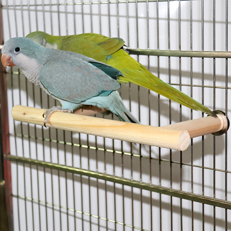 1pc Wooden Bird Perch - U-shaped Stand, Durable Parrot Toy And Cage Accessory Suitable For