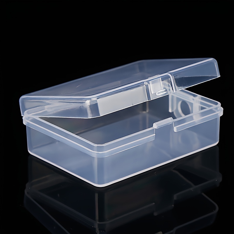 Clear Pp Plastic Storage Box Beads Storage Container Hinged - Temu