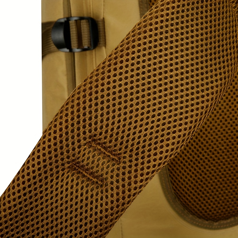 26.42gal Large Capacity Climbing Backpack - Beige Soft Shell, Adjustable Straps, Multiple Utility Pockets, Drawstring Closure, Ideal for Hiking and Camping, Camping Gear | Adjustable Strap Backpack | Oxford Cloth Backpack