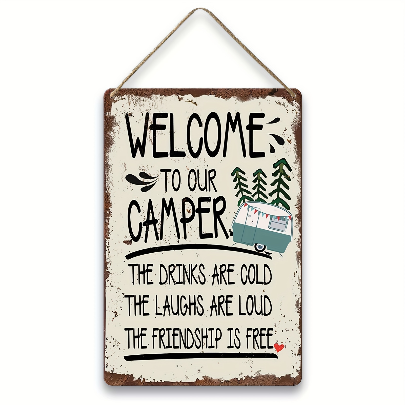

1pc, Camper Wooden Hanging Sign Decoration, Camping Accessories, Camper Inner Exterior Sign, Funny Camp Rules, Travel Trailer, Wall Decor Personalized, Welcome Gift