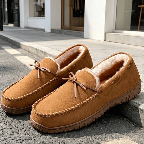 mens slippers indoor outdoor memory foam house shoes anti slip moccasins slippers for men