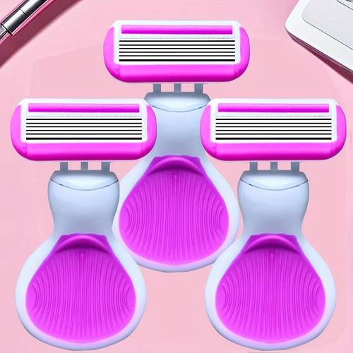 6 blade womens manual shaving razor shaving for removing body hair replaceable head for hypoallergenic suitable for combination skin