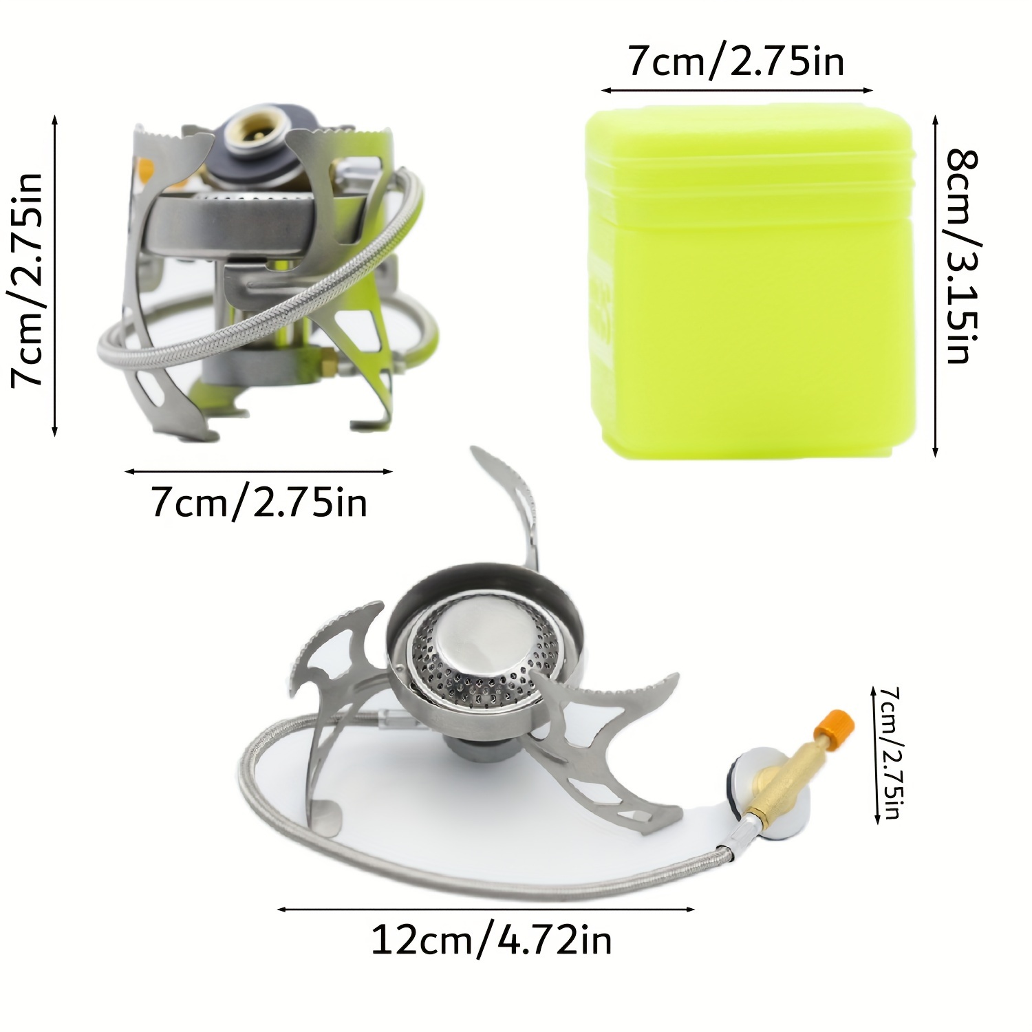 [Lightweight Windproof Camping Stove] Ultra-Lightweight Windproof Camping Stove - Portable, Collapsible Burner for Hiking & Picnics, Stainless Steel with Carry Case