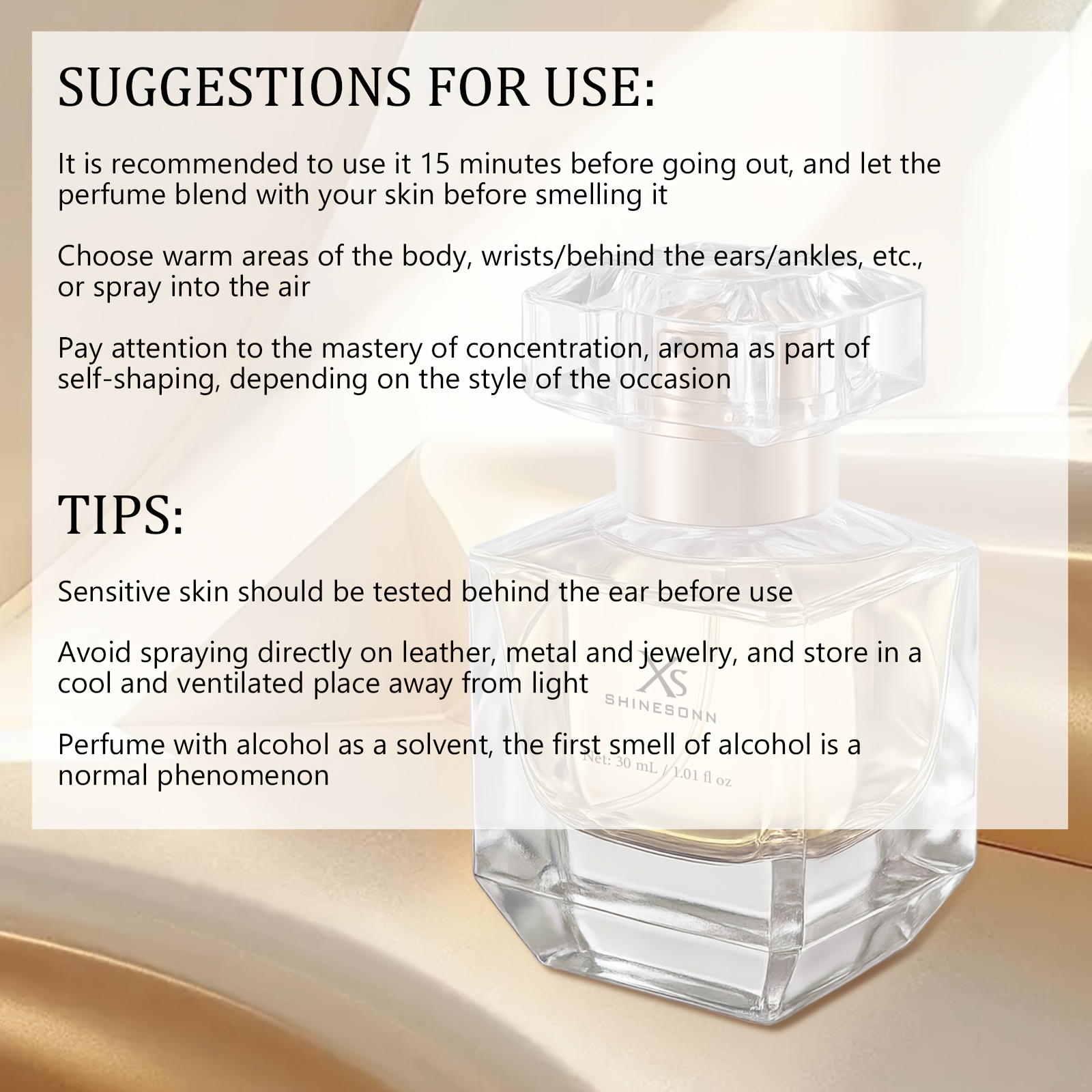 shinesonn golden diamond womens eau de parfum elegant luxury